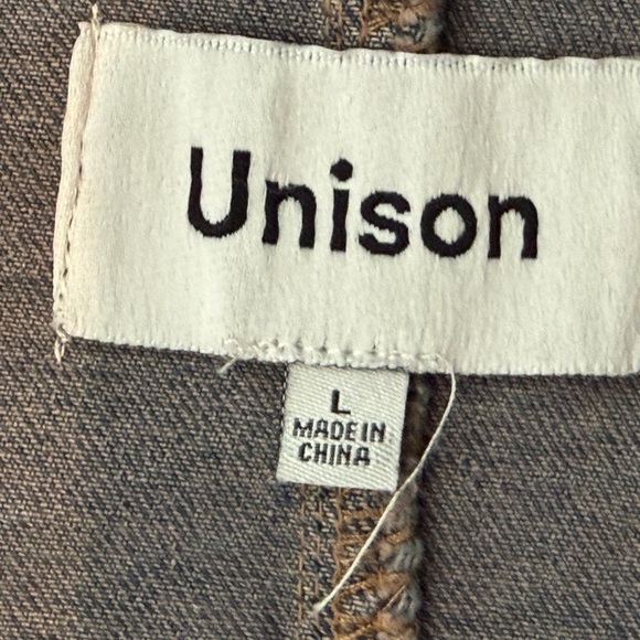 Unison Blue Denim Shirt Jacket, unisex Size Large - Picture 2 of 7